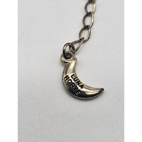 LUNA NORTE Earth Wind & Fire Necklace Turquoise Gold Plated Brass Dainty - Picture 3 of 9